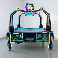 Table de hockey sur air commerciale quatre joueurs, machine d'arcade à monnayeur avec distribution de tickets, divertissement intérieur CE