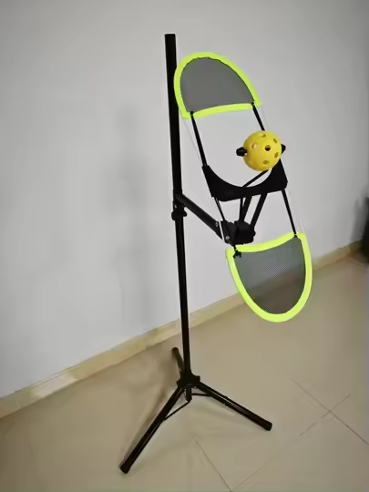 Pickleball Training Equipment with Adjustable Height Portable 360 Degree Rotation Improve the Feel of Hitting the Ball
