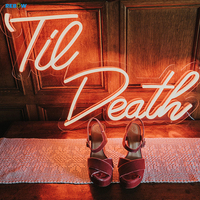 Lettres lumineuses décoratives murales en néon LED personnalisées, incassables, avec panneau arrière en acrylique RGB, pour la vente en gros en dropshipping