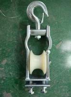 Bloc de poulie de câble aérien à double usage Outil en nylon pour s'asseoir et suspendre les poulies de câbles et les câbles conducteurs OEM personnalisable