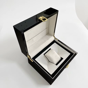 Customizable Wooden Watch <b>Box</b> with <b>Black</b> Packaging Solution Premium Sustainable Display Case - Product Image 1