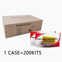 Kit de manucure professionnel jetable en bois portable 4 pièces pour la maison