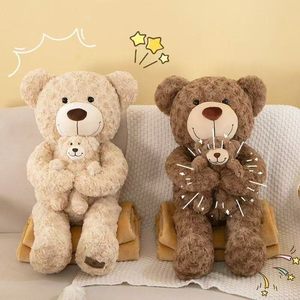 Peluche Super Kawaii, Orsacchiotti Madre e <span class=keywords><strong>Figlio</strong></span>, Giocattoli di Peluche per Regalo di Compleanno, Decorazione Casa, Cuscino per Dormire e Abbracciare - Product Image 1