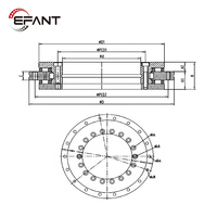 Roulement à rouleaux croisés YRT200 pour table rotative CNC, machine de fraisage, plateau d'indexage, grue à tour, robot