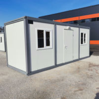 Maison mobile en conteneur de bureau personnalisée, boîte d'assemblage rapide détachable à assemblage simple pour séjour chez l'habitant