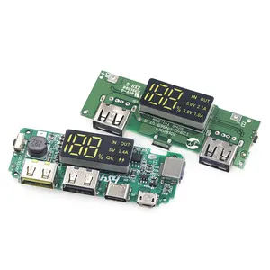 리튬 배터리 충전기 보드 LED 듀얼 USB 5V 2.4A 마이크로/유형 C USB 모바일 전원 은행 18650 충전 모듈 회로 보호