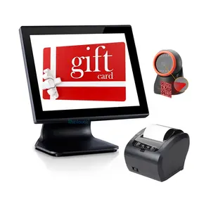 Fabriek Directe Verkoop Populair Ontwerp Luxe Echte Gift Card Touchscreen Pos Met Printer En Barcode Laserscanner