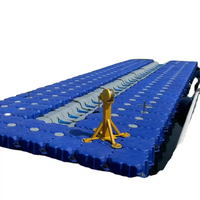 Ponton en plastique HDPE marin pour quai, voie navigable, yacht, pièce de piston, protection UV, étanche, durable, 500x500x400mm, marque Botai