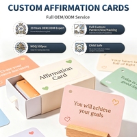 Coffret de cartes d'affirmation uniques et élégantes, faites sur mesure, avec support, pour des encouragements sincères et des soins quotidiens, résistantes à l'eau