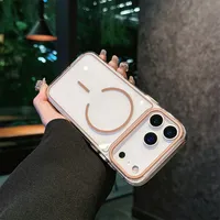 Coques de téléphone portable de luxe ultra-fines transparentes au design épuré pour iPhone 18 17 16 15 Pro Max avec recharge sans fil