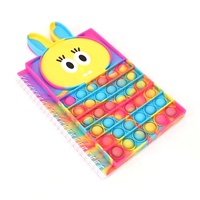 Burbuja Popper de silicona de unicornio de colores A5, libro de notas en espiral de descompresión con dibujos animados, gran oferta