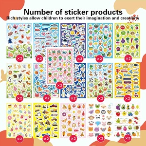 Pacchetto di adesivi personalizzati per bambini con temi inclusi animali, le auto spaziali fioriscono le creature marine e la pellicola spessa più impermeabile - Product Image 4
