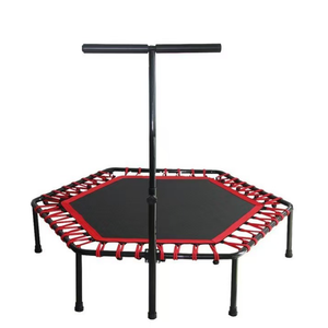 Trampoline hexagonal de sport pour adultes et enfants, de haute qualité, professionnel, pour salle de sport, intérieur, mini, avec main courante, en vente - Product Image 3