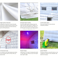 Tente de fête gonflable géante pour discothèque, portable, pour événements, mariages, location