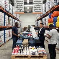 Vêtements d'occasion mixtes de qualité A, directement de l'usine HHRT, pour hommes et femmes, été et hiver, assortiment de vêtements de seconde main en gros