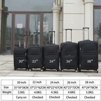 Valises extensibles pour hommes et femmes, valises en Oxford avec roulettes amovibles, valises de voyage à serrure à code, valises souples 20 22 24 26 28 pouces