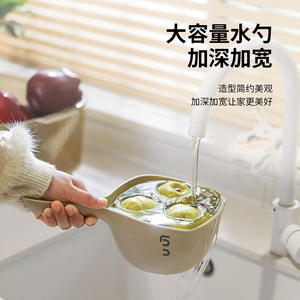 Louche à eau en plastique, matériau PP, épaissie, multifonction, avec long manche, pour la cuisine et le shampoing - Product Image 4