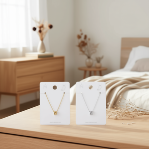 Catena per il corpo in acciaio inossidabile con lettera M Tobiller, gioielli minimalisti da donna, placcati oro, lunghezza standard 45955 - Product Image 3