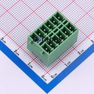 DB2EVHBG-3.5-2*6P-GN Plug-in Terminal Block Through hole,P=3.5mm Connector Board-to-Board / Socket Closed Snap Fixing 2x6P 3.5mm - Product Image 1