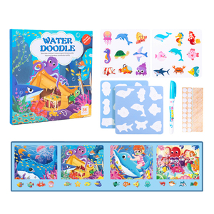 Livres d'autocollants d'animaux marins assortis, jouets pour enfants, formes et couleurs, jeu éducatif précoce, livre de gribouillage aquatique, premier livre d'activités pour filles - Product Image 1