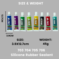Scellant en silicone RTV monocomposant blanc K-704, résistant à la chaleur et étanche, colle d'étanchéité isolante, 45g, compatible OEM