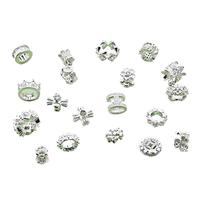 Perles entretoises en argent sterling S925 incrustées de CZ pour la fabrication de bijoux DIY (bracelets, colliers) – Vente en gros