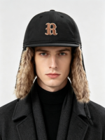 Casquette de baseball noire à visière droite en maille, couleur unie, haute qualité, pour activités de plein air et sport