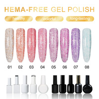KINNCO Gel de Construction UV/LED Scintillant en Gros pour Ongles, Gel d'Extension en Pot Sans Chauffage pour Extensions d'Ongles, Sans TPO, Sans HEMA