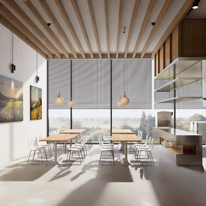 Diseño de Sala de Descanso de Oficina, Cafetería Moderna para Empleados y Área de Descanso con Cocina Pequeña - Product Image 1