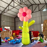 Fête de mariage de fleurs géantes personnalisées avec décoration de scène de lanterne à diode lumineuse