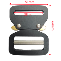 Boucle à dégagement rapide tactique en alliage d'aluminium personnalisée de haute qualité JQR LX005 - Attache de sangle polie durable pour sacs et équipements canins