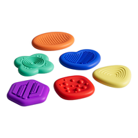 Lot de 6 pierres sensorielles anti-stress en silicone sans BPA avec boîte de rangement pour enfants et adultes atteints d'autisme, de TDAH, de stress et d'anxiété