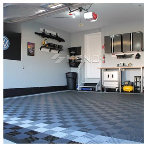 Dalles de sol de garage à installation facile, dalles de sol en plastique emboîtables pour salle de sport, atelier de detailing automobile, atelier, salon de beauté 4S - Product Image 3