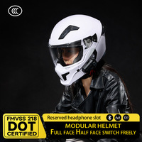 Casque de moto modulaire RNG avec certification 3C/DOT/FMVSS 218 Tailles L/XL/XXL