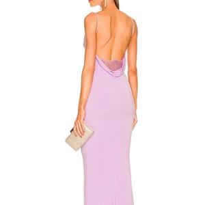 Custom Spring Summer V Neck Off the Shoulder Bodycon Lace <b>Long</b> Dress Dinner Dress Party Lady Backless Evening - Product Image 3