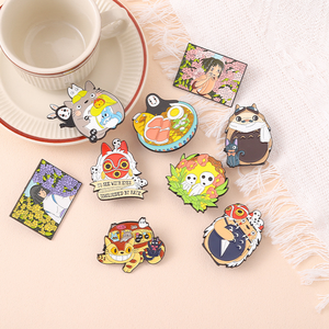 Pin de esmalte personalizado de <span class=keywords><strong>Mononoke</strong></span>, Chihiro, Haku, Totoro, broches de anime, insignia de solapa, 9 estilos, pines de dibujos animados infantiles para amigos, chapados - Product Image 4