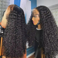 Perruque en cheveux humains bouclés bruts birmans 13x4, style Jerry Curly, avec dentelle frontale HD, double densité, cuticules alignées, sans colle, pour femmes noires