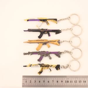 <span class=keywords><strong>Precio</strong></span> de suministro de fábrica Miniatura Aleación de zinc Metal 9cm <span class=keywords><strong>Valorant</strong></span> Llaveros Juego Productos Colgante - Product Image 3