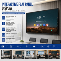 Écran plat interactif 4K, écran tactile 40 points, tableau blanc intelligent avec système d'exploitation Android pour les conférences d'affaires et l'éducation