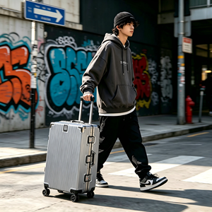 Durable PC Frame Multi-Functional Light Weight 4-Wheel Spinner Luggage Double Enclosed Suitcase set Large Capacity Travel Case