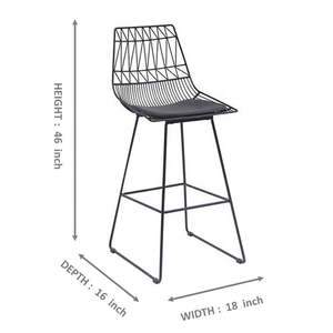 Metal Bar Chair or <b>Stool</b> for Bar Area Hotel Restaurant and Home Perfect <b>Back</b> Rest and Cushion for Comfortable Seating Design - Product Image 6