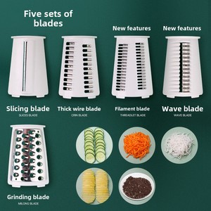Multi-Functional <b>Vegetable</b> Cutter Kitchen <b>Tool</b> New Hand-Cranked PP Plastic Potato Shredder Wave Slicer Grater Manual Operation - Product Image 3