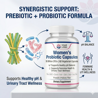 Probiotiques pour femmes 100 milliards d'UFC (par portion) |   Équilibre du pH féminin et soutien de la santé intestinale |   Capsules végétariennes non-OGM
