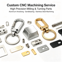 Porte-clés personnalisés à mousquetons usinés CNC pour touches de clavier usinées et percées en laiton/alliage d'aluminium/acier inoxydable