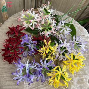 Flores Artificiales de Lirio Araña, Flor de Seda, Decoración para Bodas y Hogar, Impermeables, Estilo Romántico y de Ensueño - Product Image 1