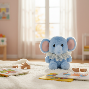 Peluche Elefante Personalizzato Ricamato, Simpatico Cartone Animato, Morbidissimo con Imbottitura in Cotone PP, Antistress - Product Image 2