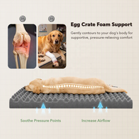Lit pour chien personnalisé en forme de dessin animé avec côtés, en velours cristal imperméable, mousse orthopédique alvéolée, canapé carré pour animaux de compagnie toutes saisons, fabrication OEM