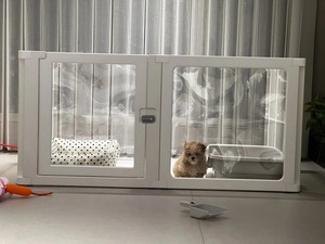 2026 Toptan Yeni Ürünler Akrilik Reçine Köpek Çiti Yuva Evi Tavşan Büyük Küçük Köpek Kafesi Evcil Hayvan Alanları İç Mekan İçin - Product Image 4