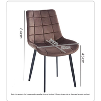 Chaise de salle à manger en métal, ensemble luxueux pour la maison et le restaurant, mobilier de chambre, chaises de salle à manger modernes et nordiques pour table à manger