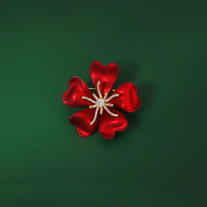 Broches de luxe personnalisées en alliage plaqué or rose noble pour femmes, pour mariage, fiançailles, fête, anniversaire, cadeau - Product Image 3